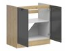 Modulaarinen allaskaappi ovilla Classic Grey Oak 101