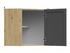 Modulaarinen kulmakaappi seinälle Classic Grey Oak 104