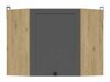 Modulaarinen kulmakaappi seinälle Classic Grey Oak 104