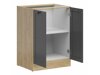Modulaarinen kaappi ovilla Classic Grey Oak 105