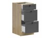 Modulaarinen kaappi vetolaatikoilla Classic Grey Oak 107