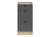 Modulaarinen kaappi vetolaatikoilla Classic Grey Oak 107