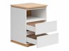 Bedside table Cirfelo 114 (White + Artisan oak)