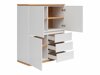 Chest of drawers Cirfelo 115 (White + Artisan oak)