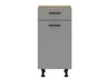 Modulaarinen kaappi vetolaatikolla ja ovilla Ati Grey 102