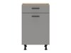 Modular cabinet with drawer and doors Ati Grey 104