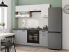 Modulaarinen kaappi sisäänrakennetuille laitteille Ati Grey 108