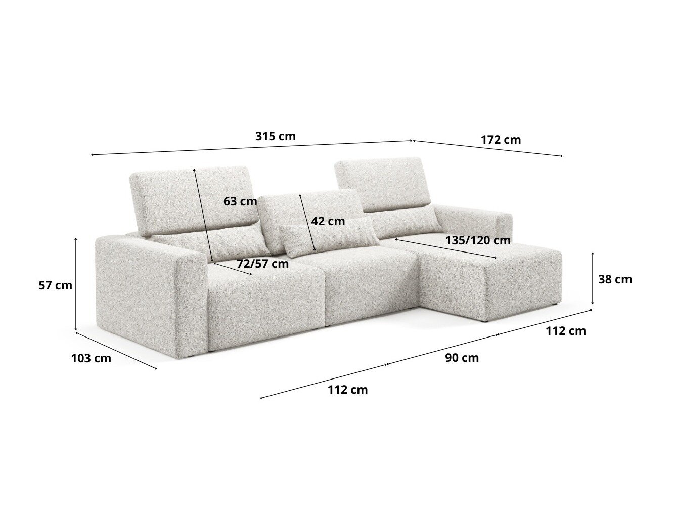 Moduulikulmasohva Virorle 100 (Puente 80)