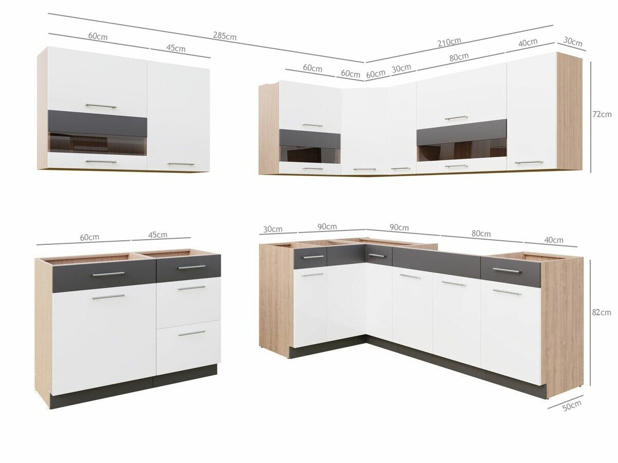 Modular kitchen set Mode White 131