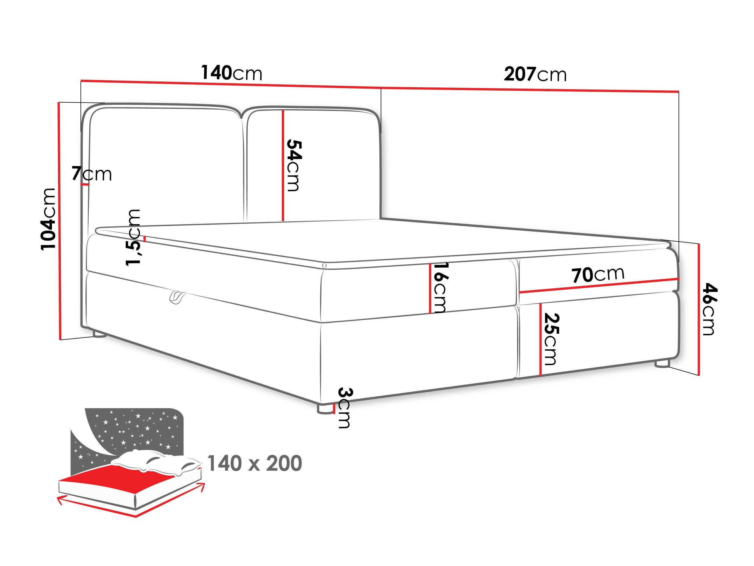 Jenkkisänky Stonecrest 109 (Taro 11)