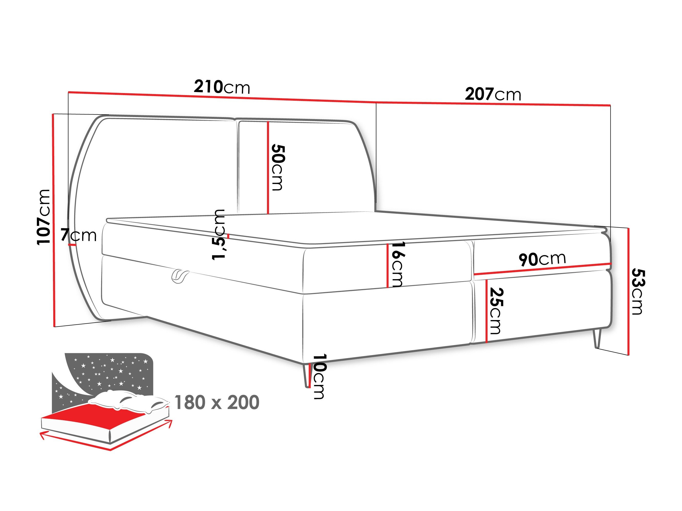 Jenkkisänky Stonecrest 110 (Wave 17)