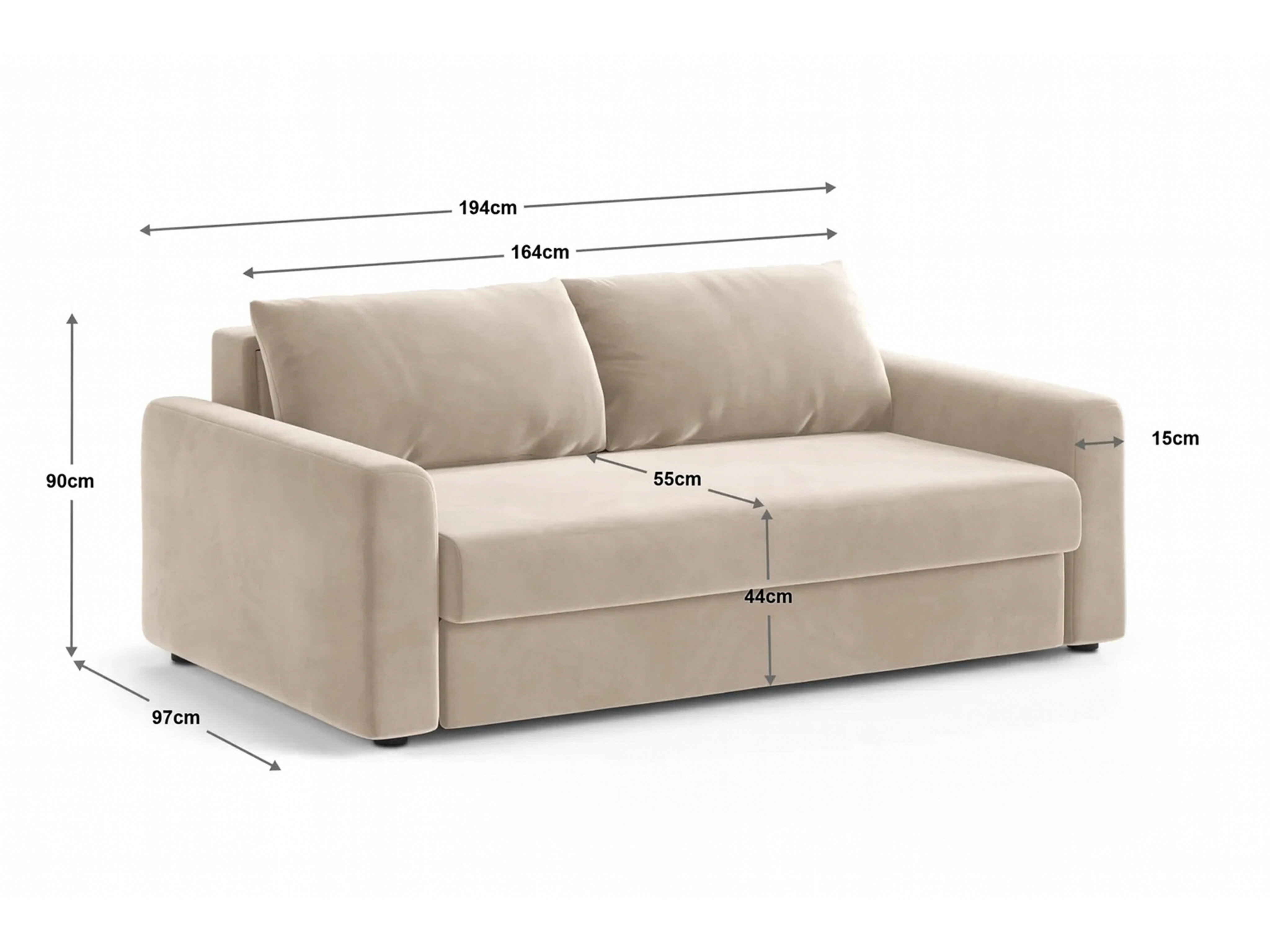 Vuodesohva Beckley 203 (Baltimore Sand)