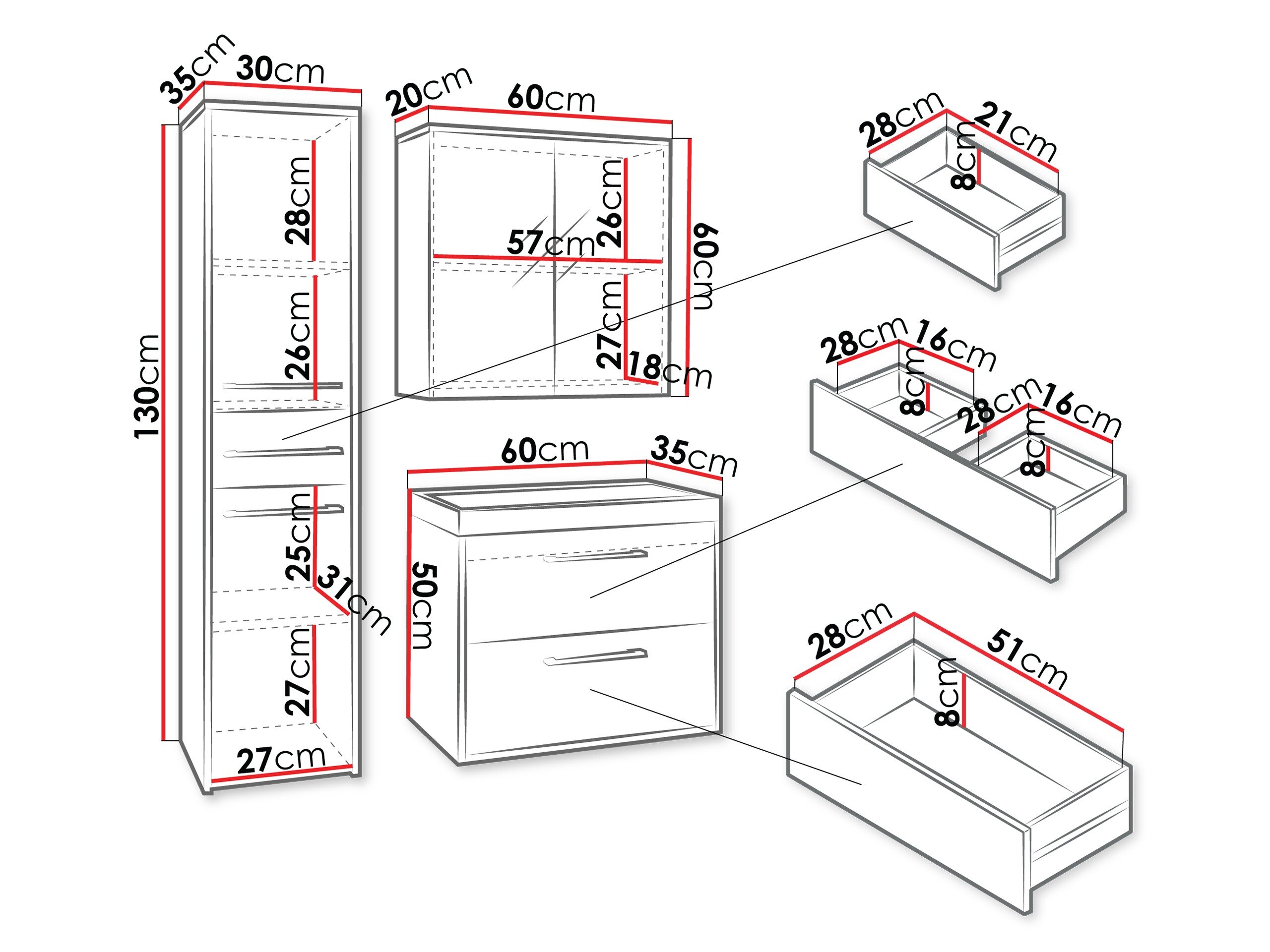 Kylpyhuonesetti Sarasota 173 (Kashmir)