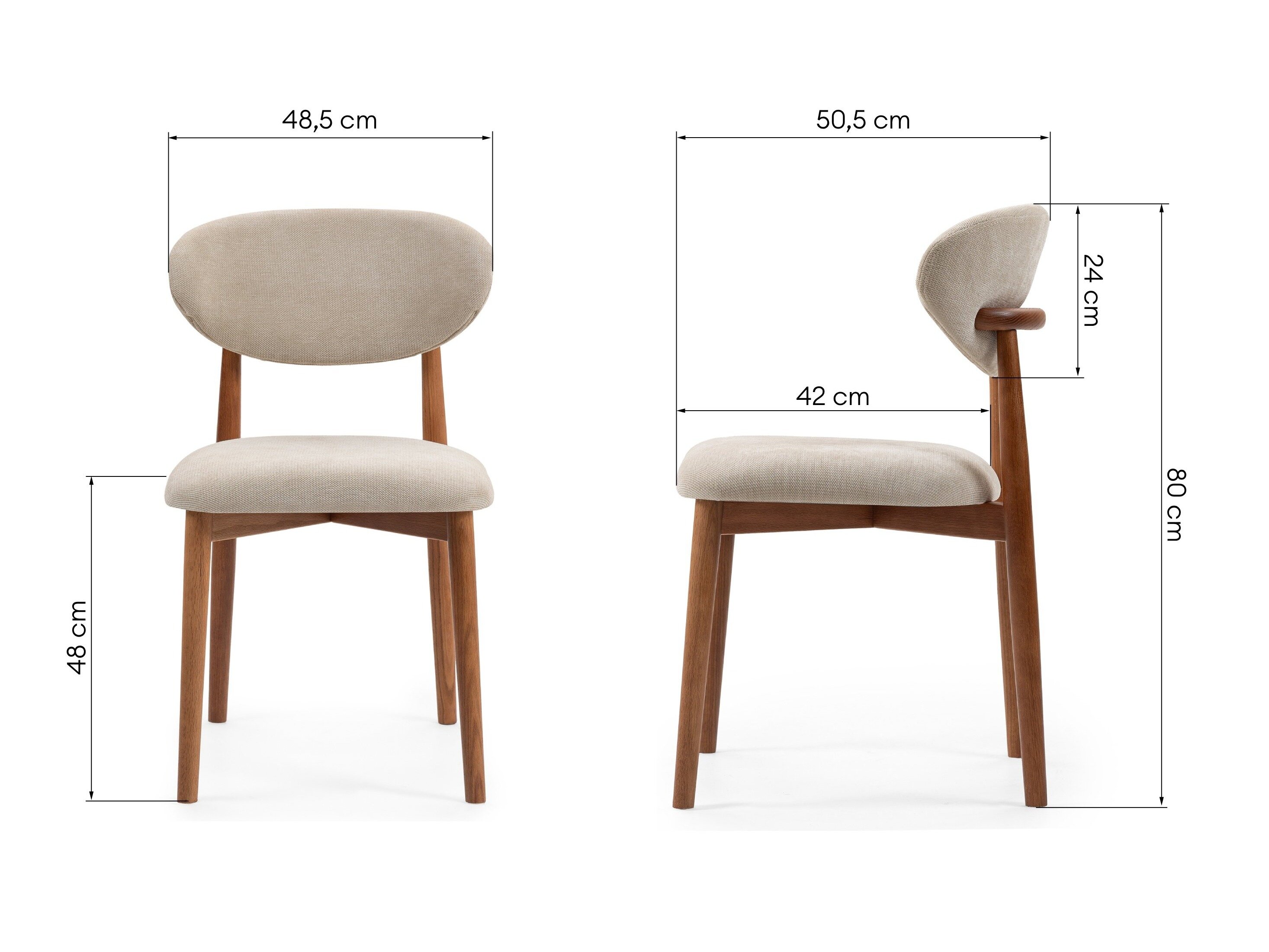 Tuoli Burleson 481 (Beige + Pähkinä)