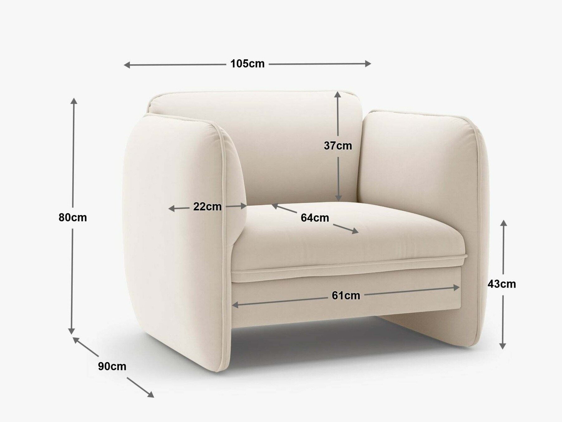 Nojatuoli Romsero 100 (Magic Velvet 2256)