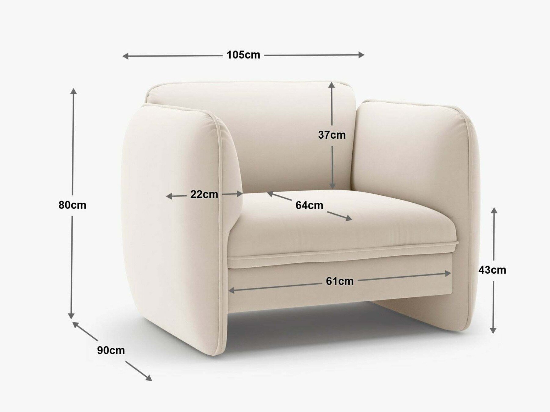Nojatuoli Romsero 100 (Magic Velvet 2285)