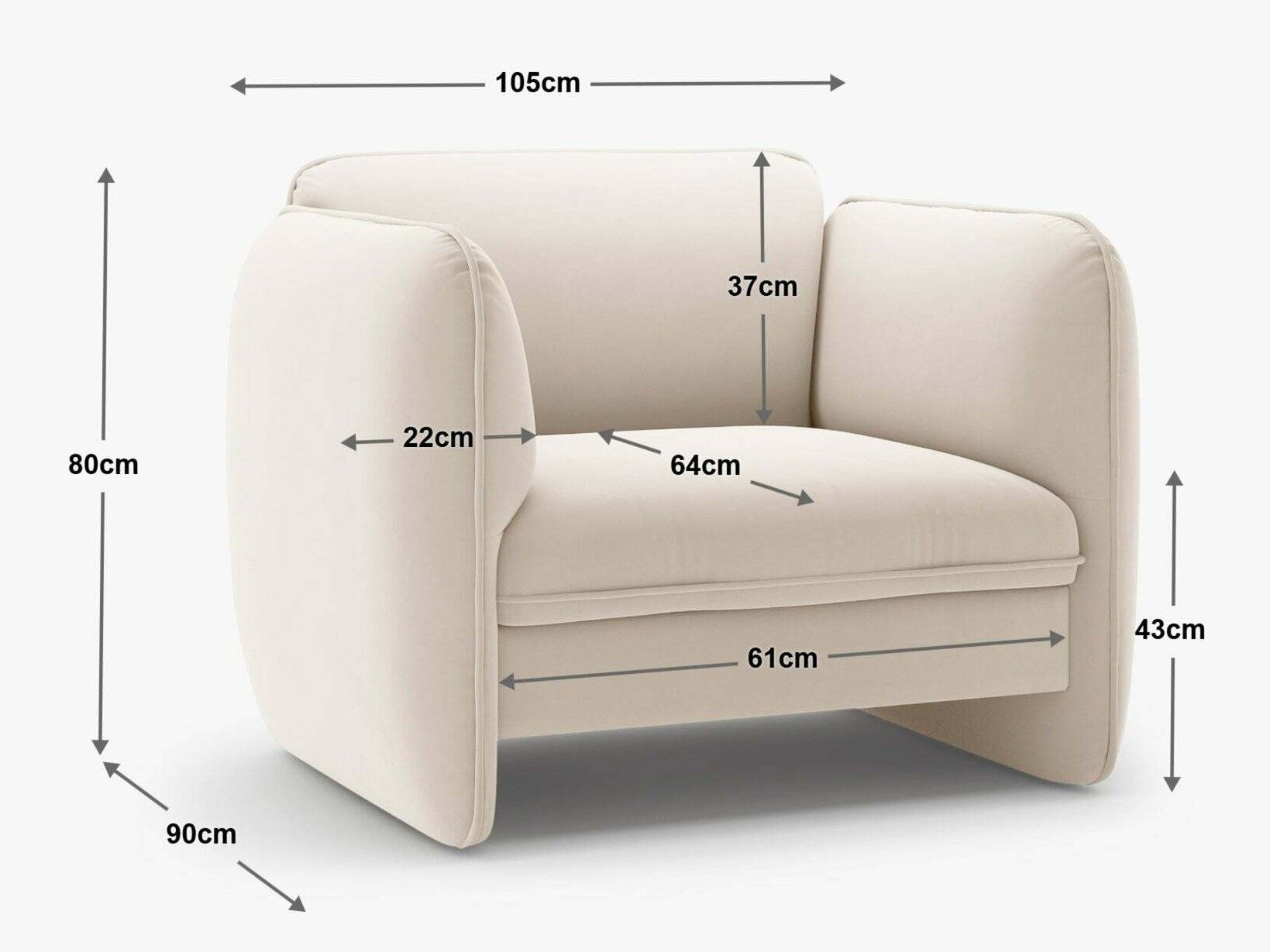 Nojatuoli Romsero 100 (Magic Velvet 2239)