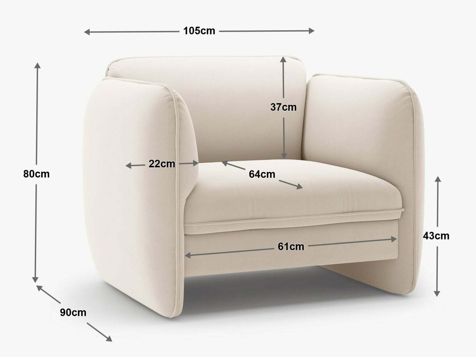 Nojatuoli Romsero 100 (Magic Velvet 2219)