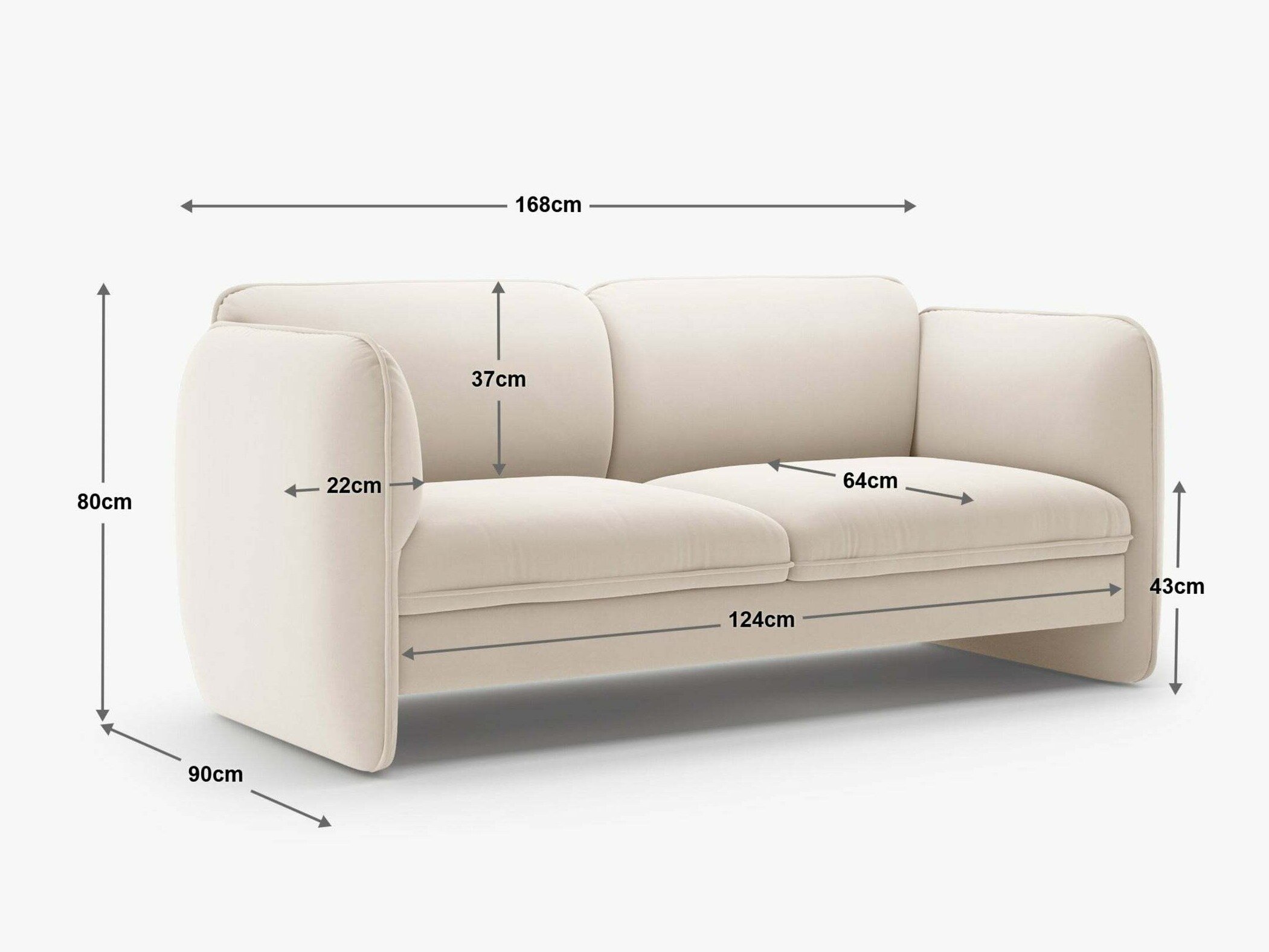 Sohva Romsero 101 (Magic Velvet 2296)