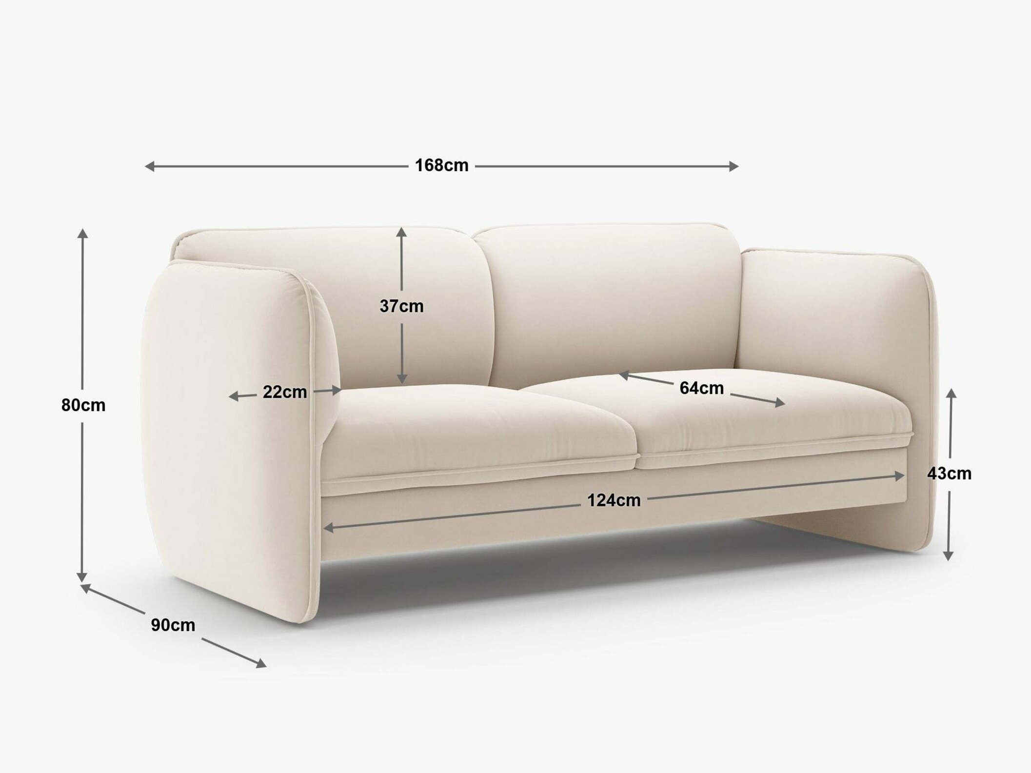Sohva Romsero 101 (Magic Velvet 2282)