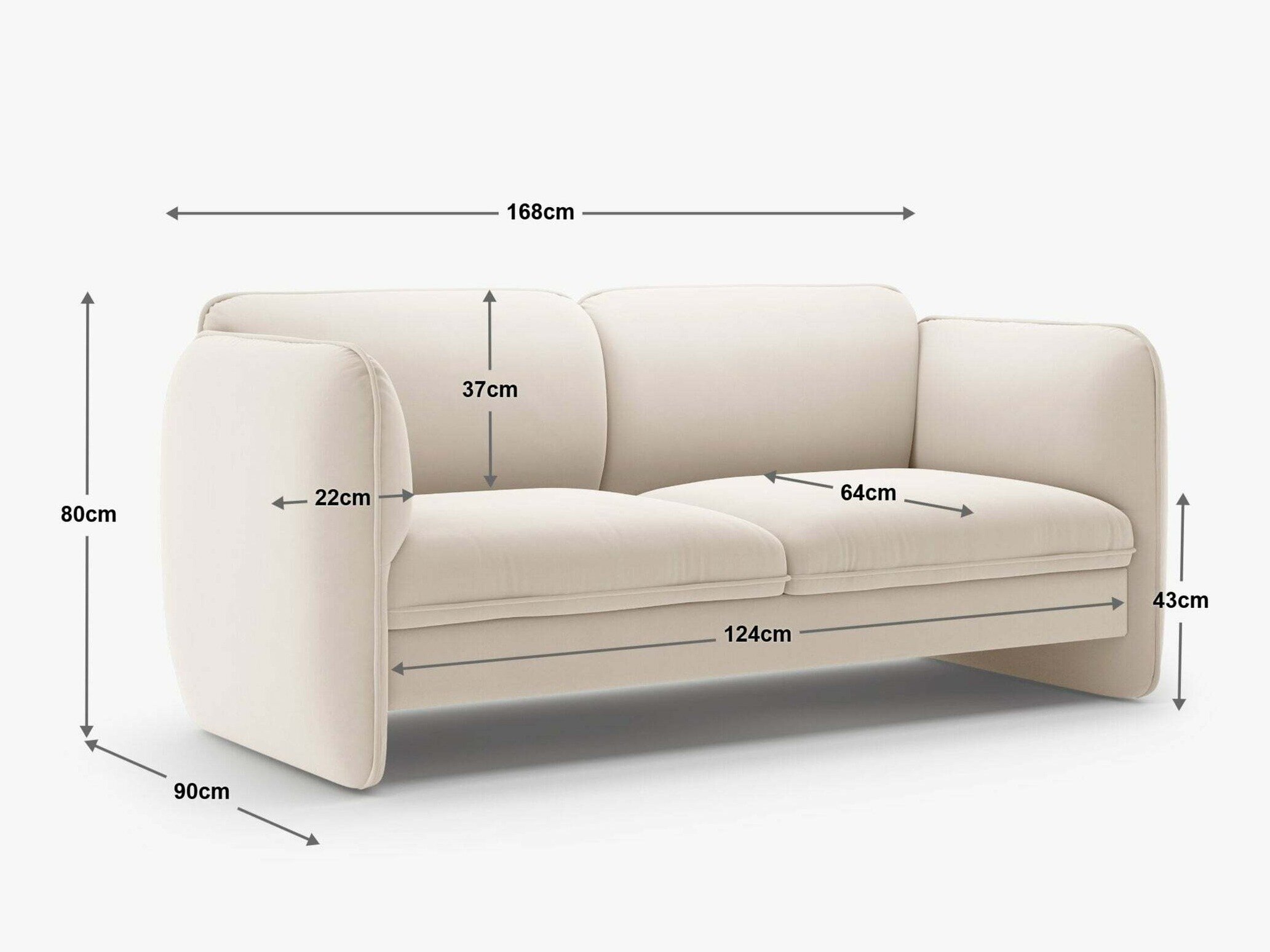 Sohva Romsero 101 (Magic Velvet 2285)