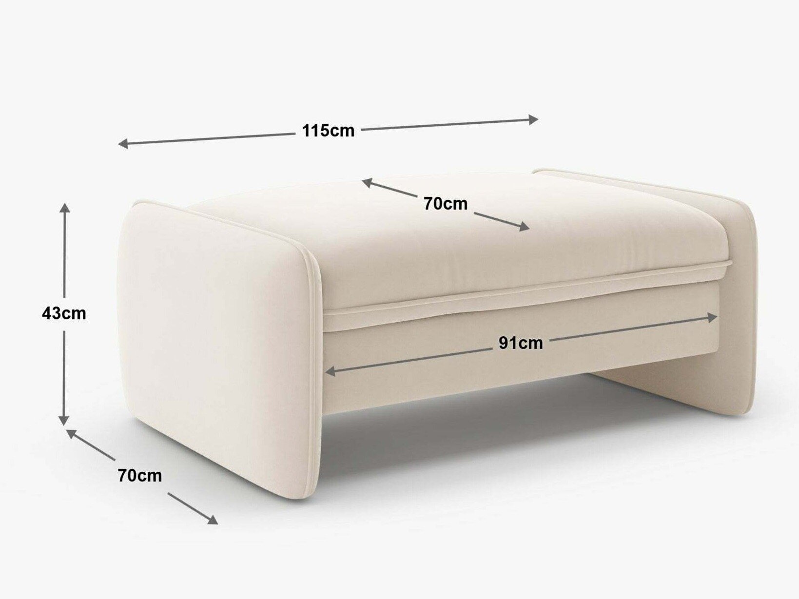 Verhoiltu penkki Romsero 103 (Magic Velvet 2239)