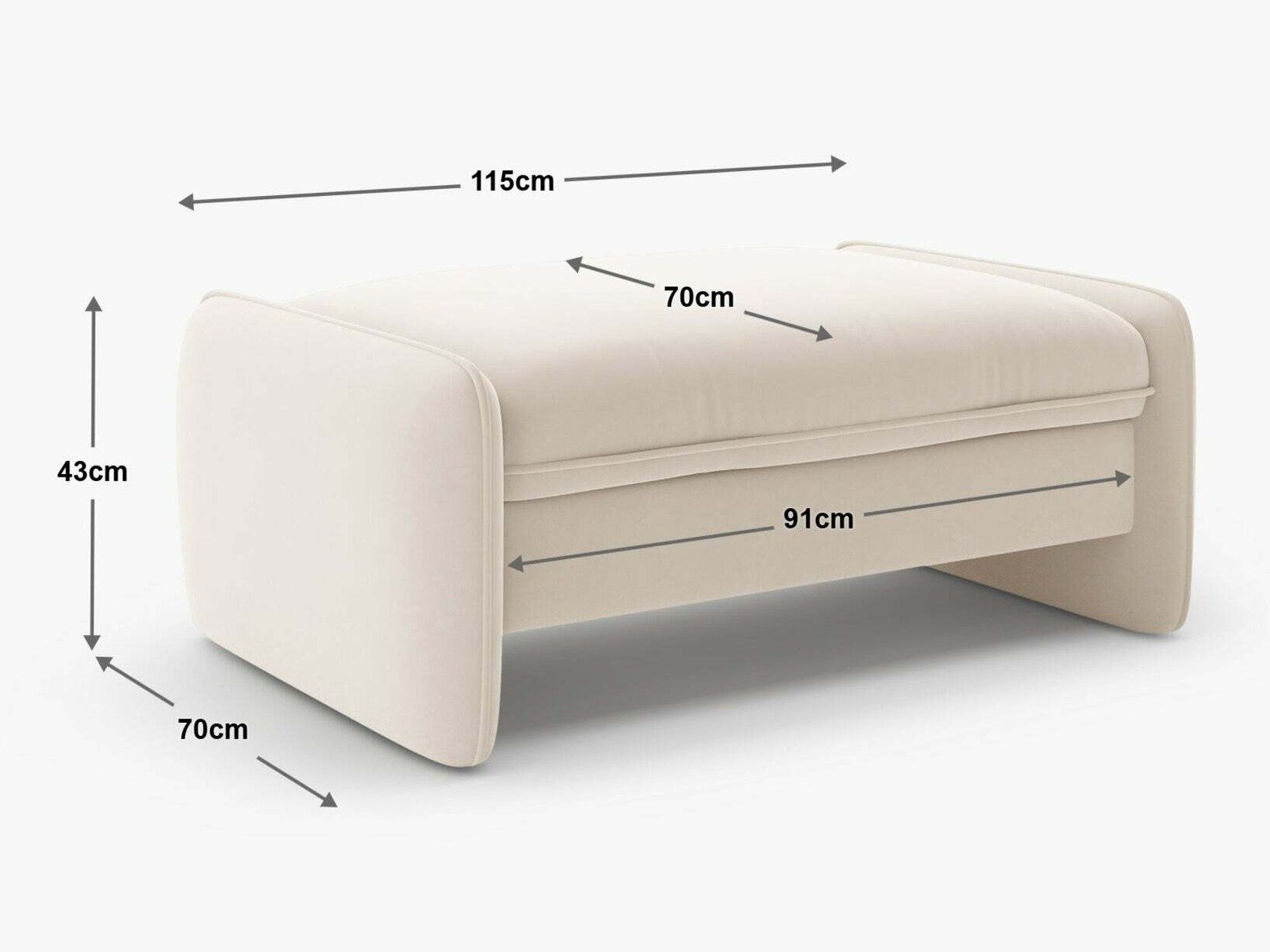 Verhoiltu penkki Romsero 103 (Magic Velvet 2219)