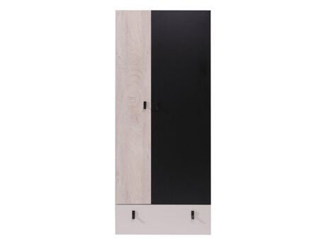 Vaatekaappi Camteso 101 (Musta + Tammi + Beige)