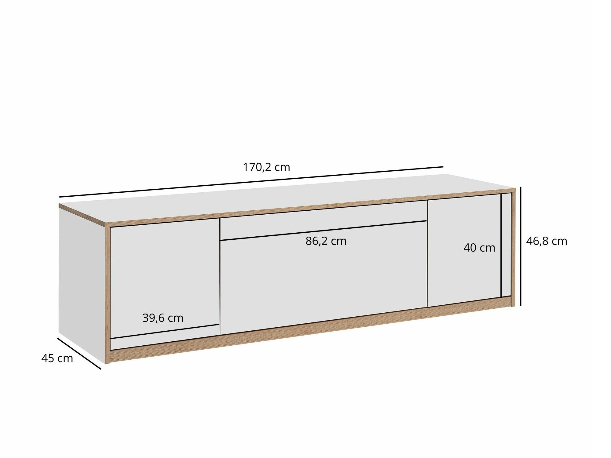 TV-taso Fivetri 105 (Valkoinen)