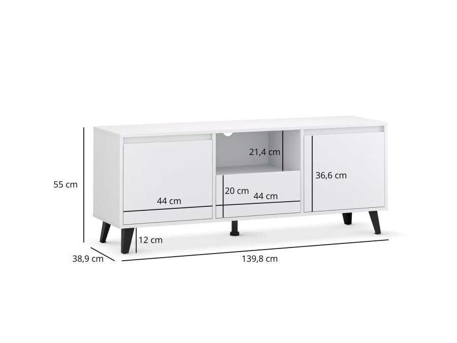 TV-taso Tetena 106 (Valkoinen)