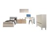 Huonekalusetti Fiosono 115 (Beige + Vaalea tammi)