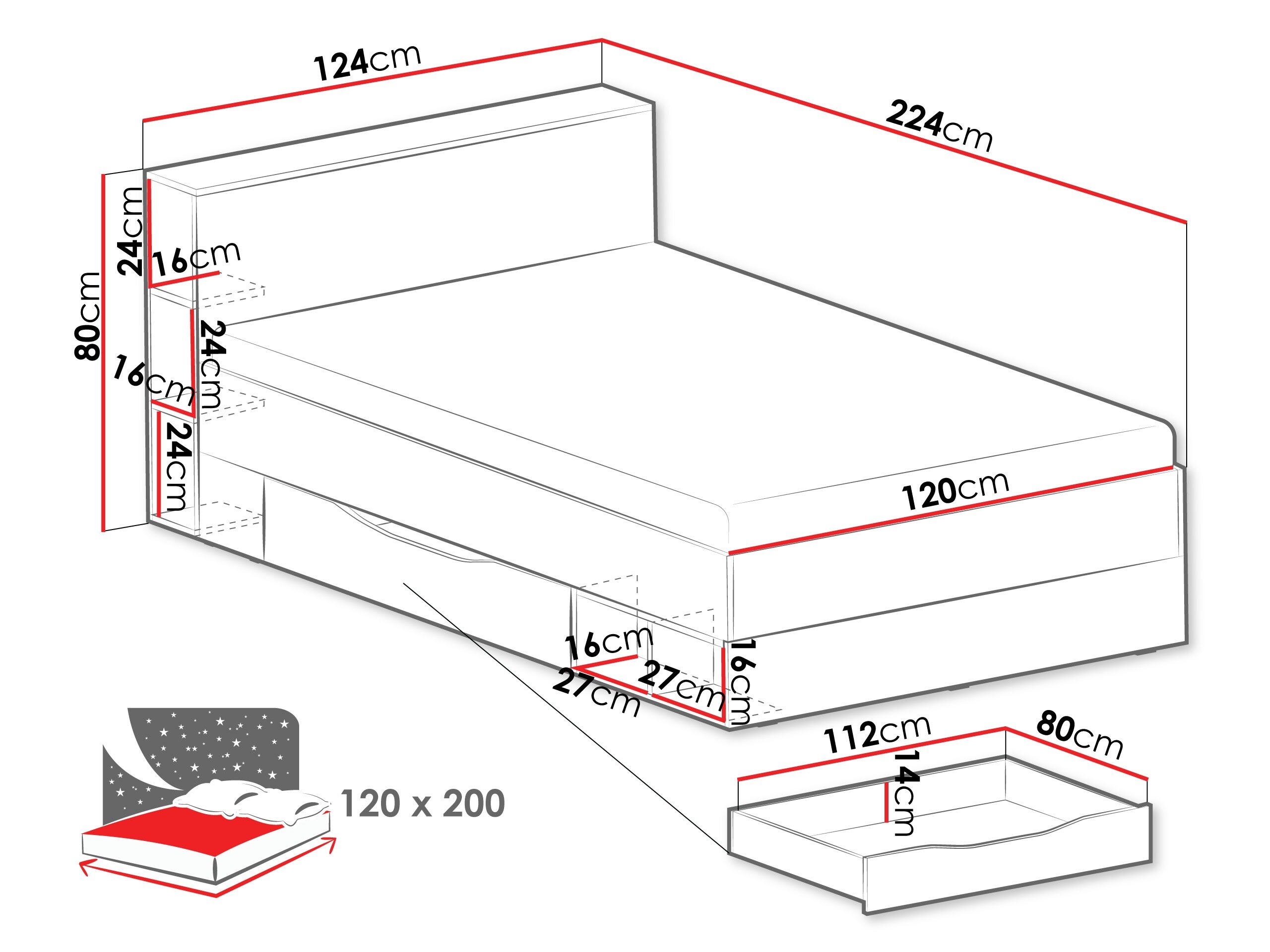 Sänky Ciravie 105