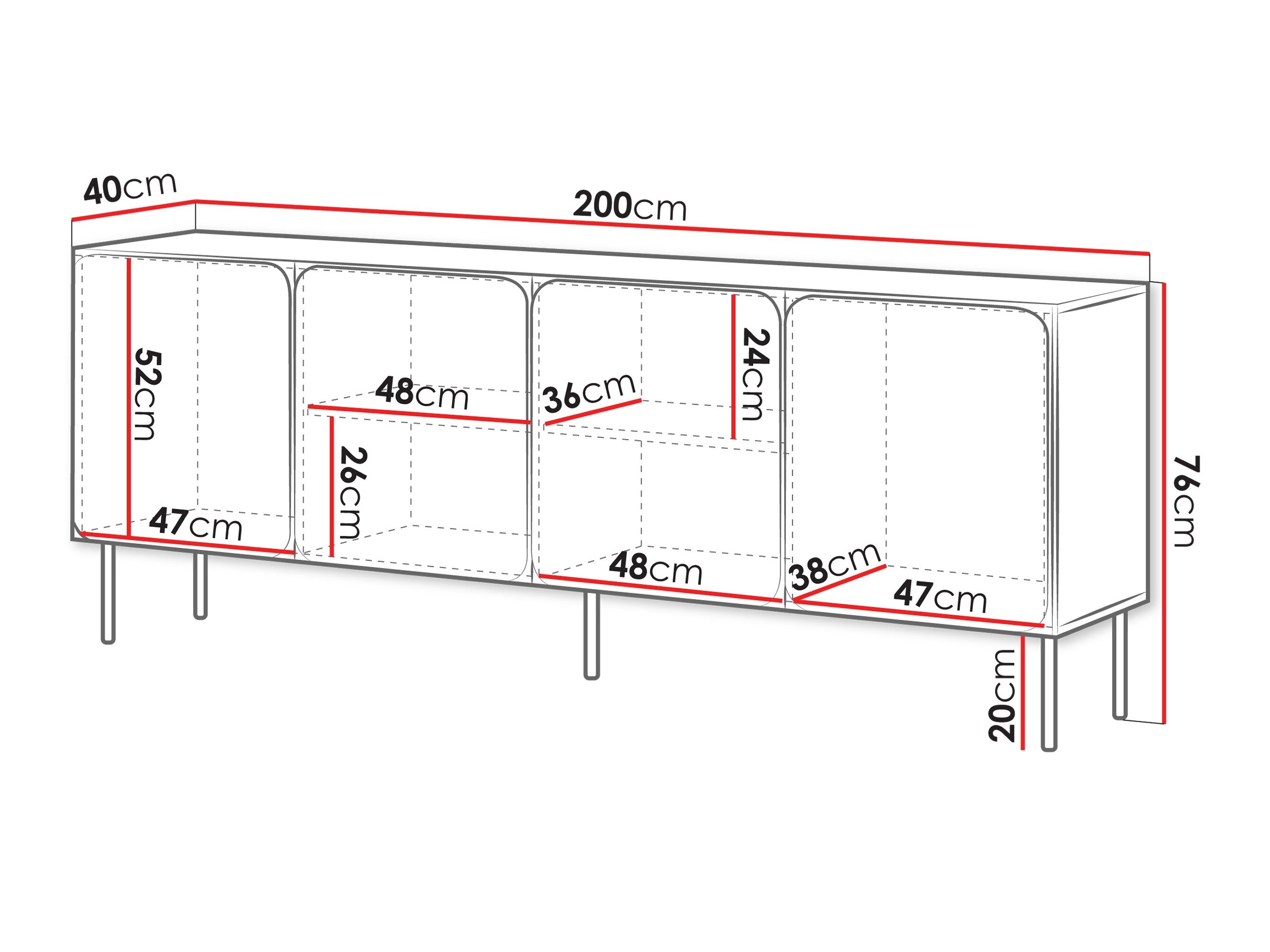 Sideboard Fentore 100 (Cashmere)
