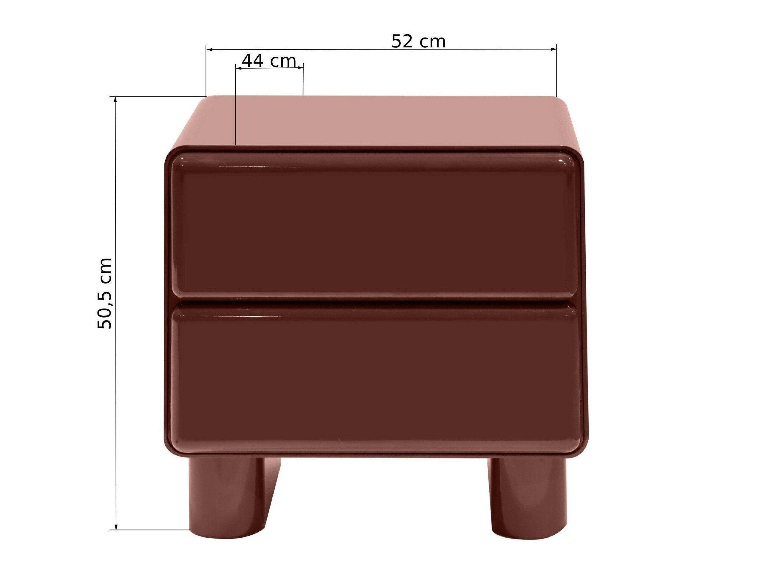 Yöpöytä Burleson 576 (Kiiltävä punainen)