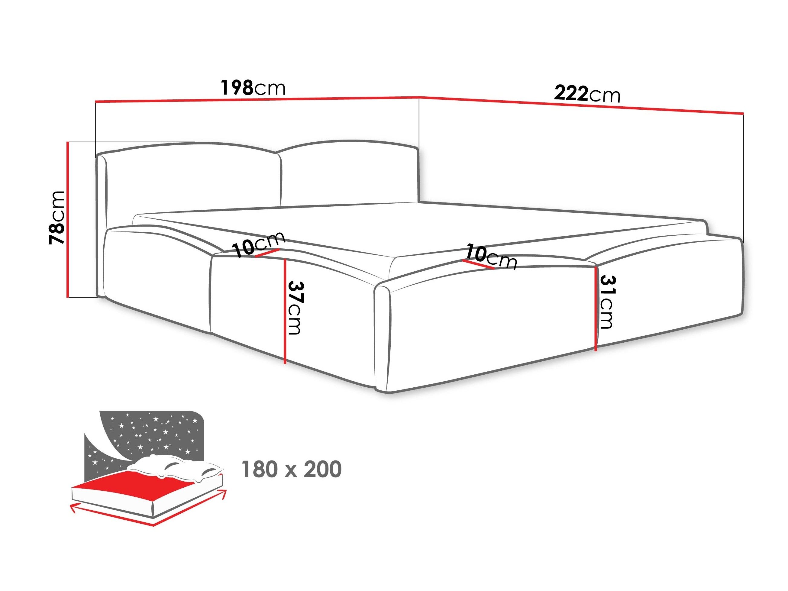 Sänky TrendyNest Caprio (Lumo 40)