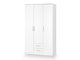 Wardrobe Cirveso 113 (White + Glossy white)