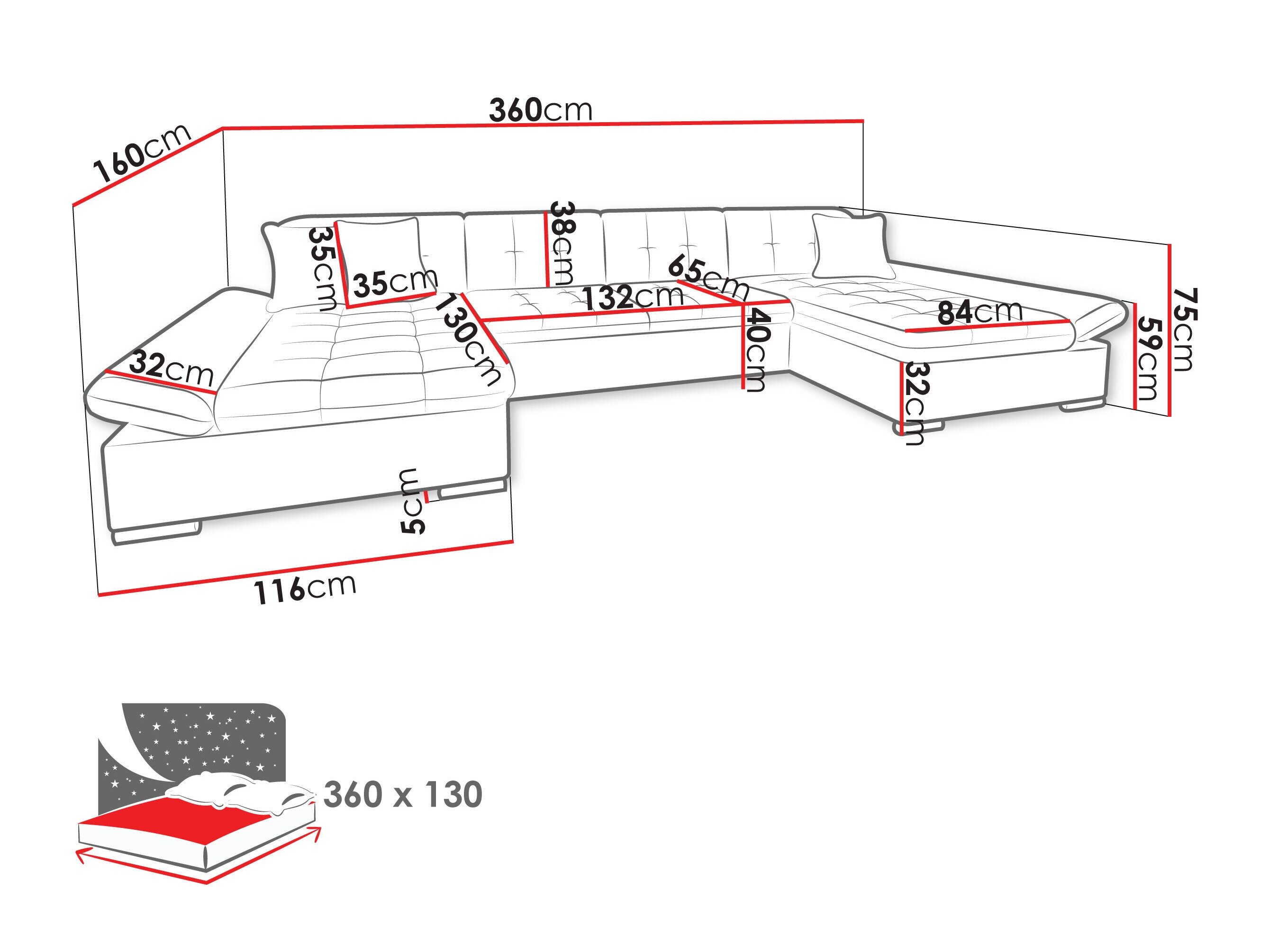 Corner sofa Comfivo Ficus III (Rico 12)