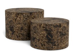 Nest of coffee tables Norsica 800 (Brown marble)