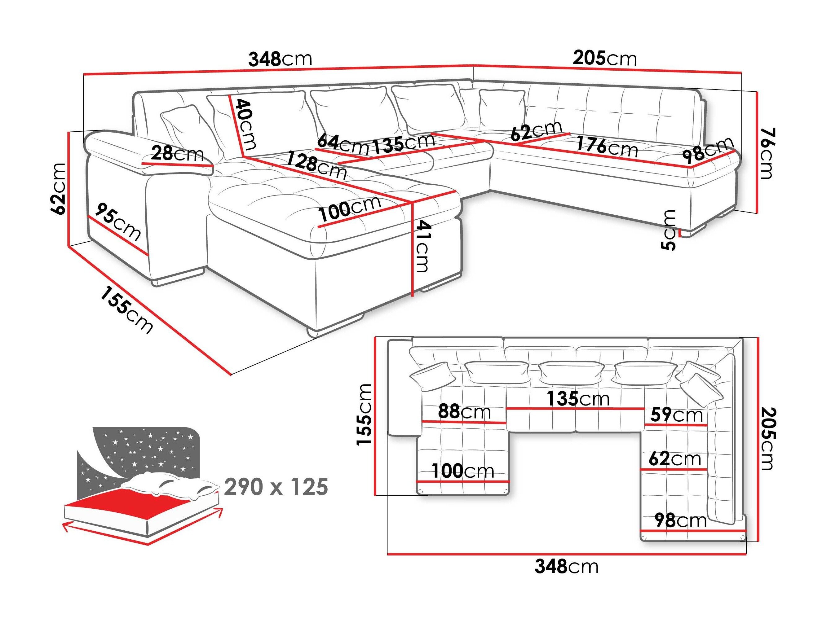 Corner sofa Comfivo Gemma VII (Rico 01)