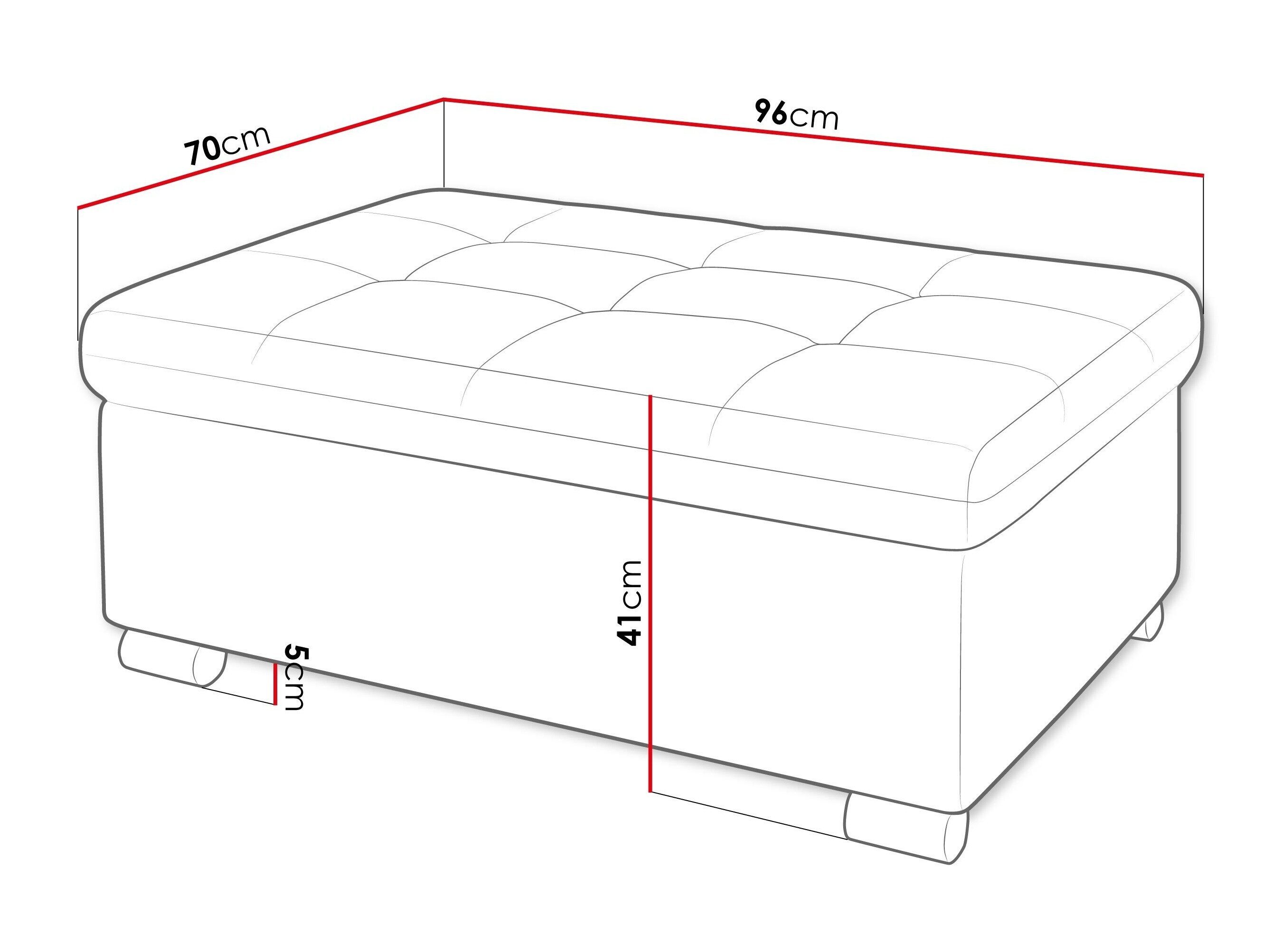 Upholstered bench Comfivo Gemma II (Rico 12)