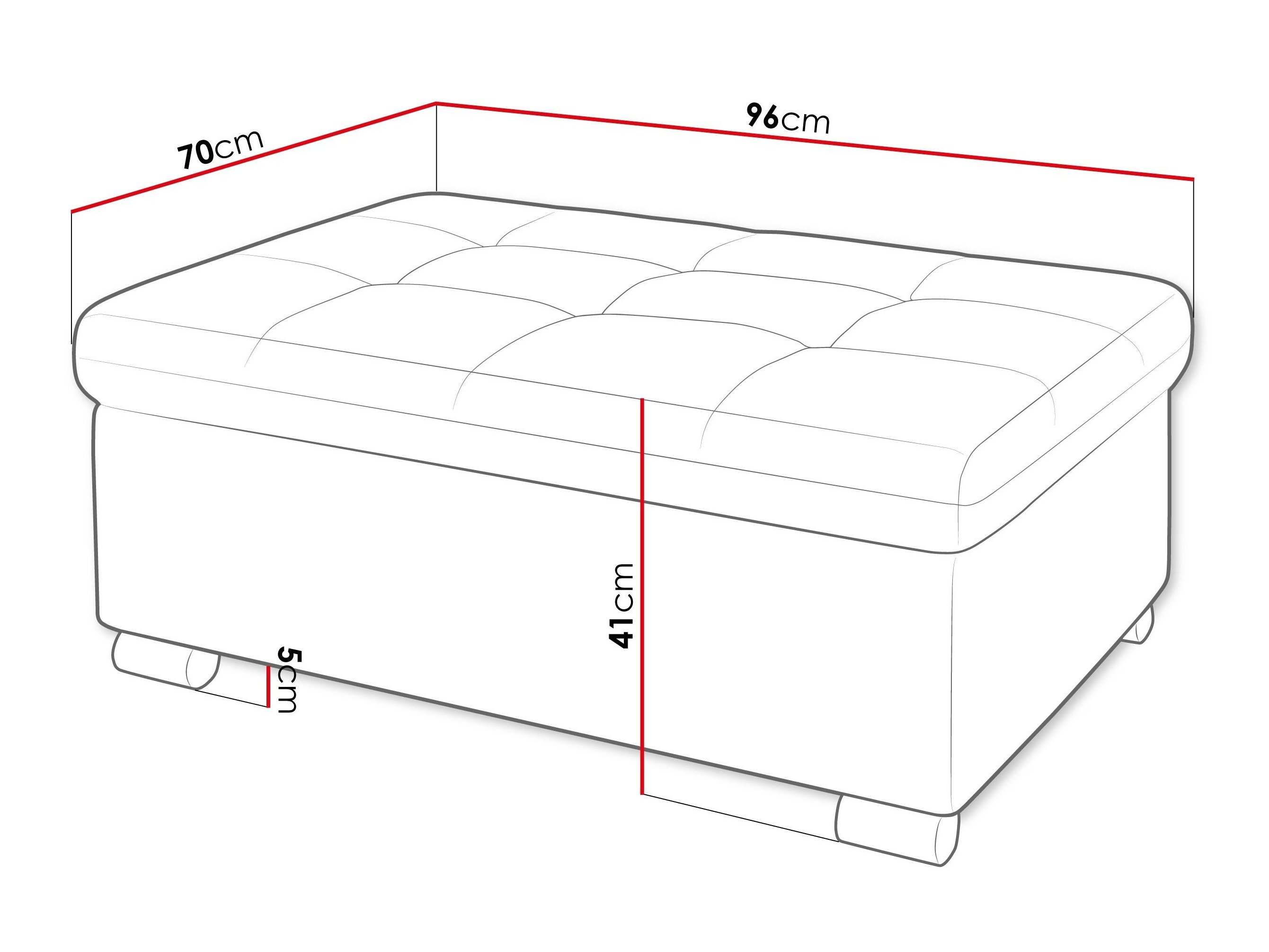 Upholstered bench Comfivo Gemma II (Rico 01)