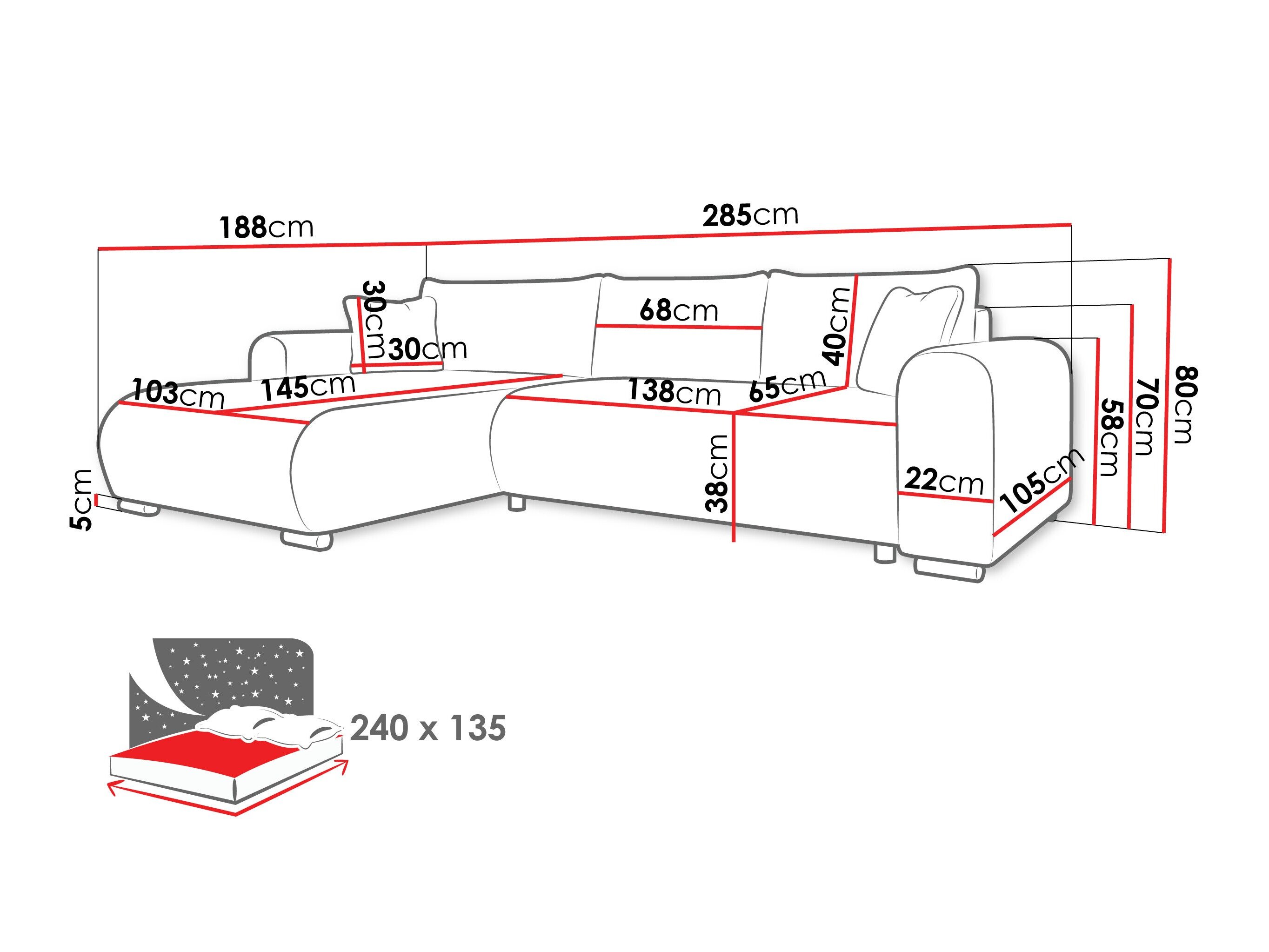 Kulmasohva Comfivo Consors (Clara 215.03)
