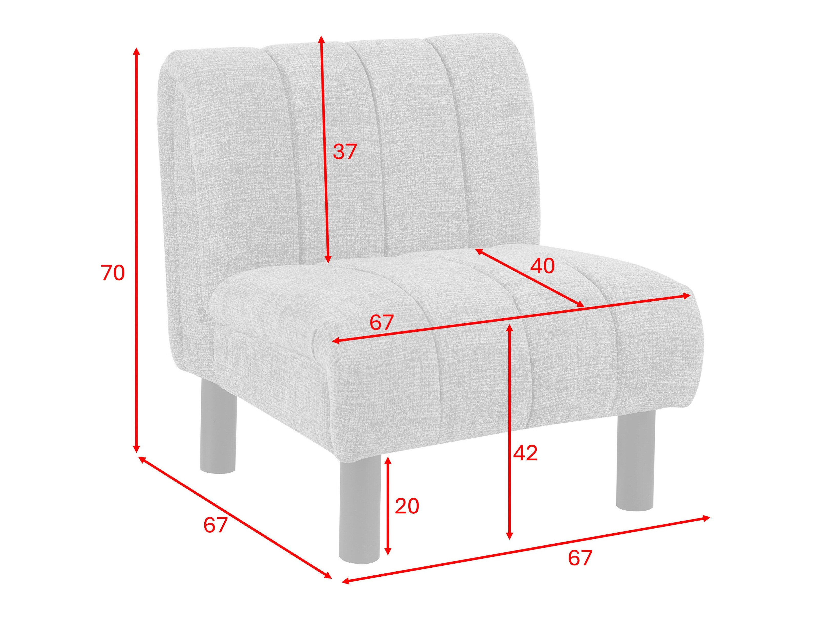 Armchair Anaheim 103 (Grey)