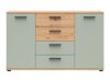 Chest of drawers Livcali 101 (Green + Artisan oak)