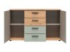 Chest of drawers Livcali 101 (Green + Artisan oak)