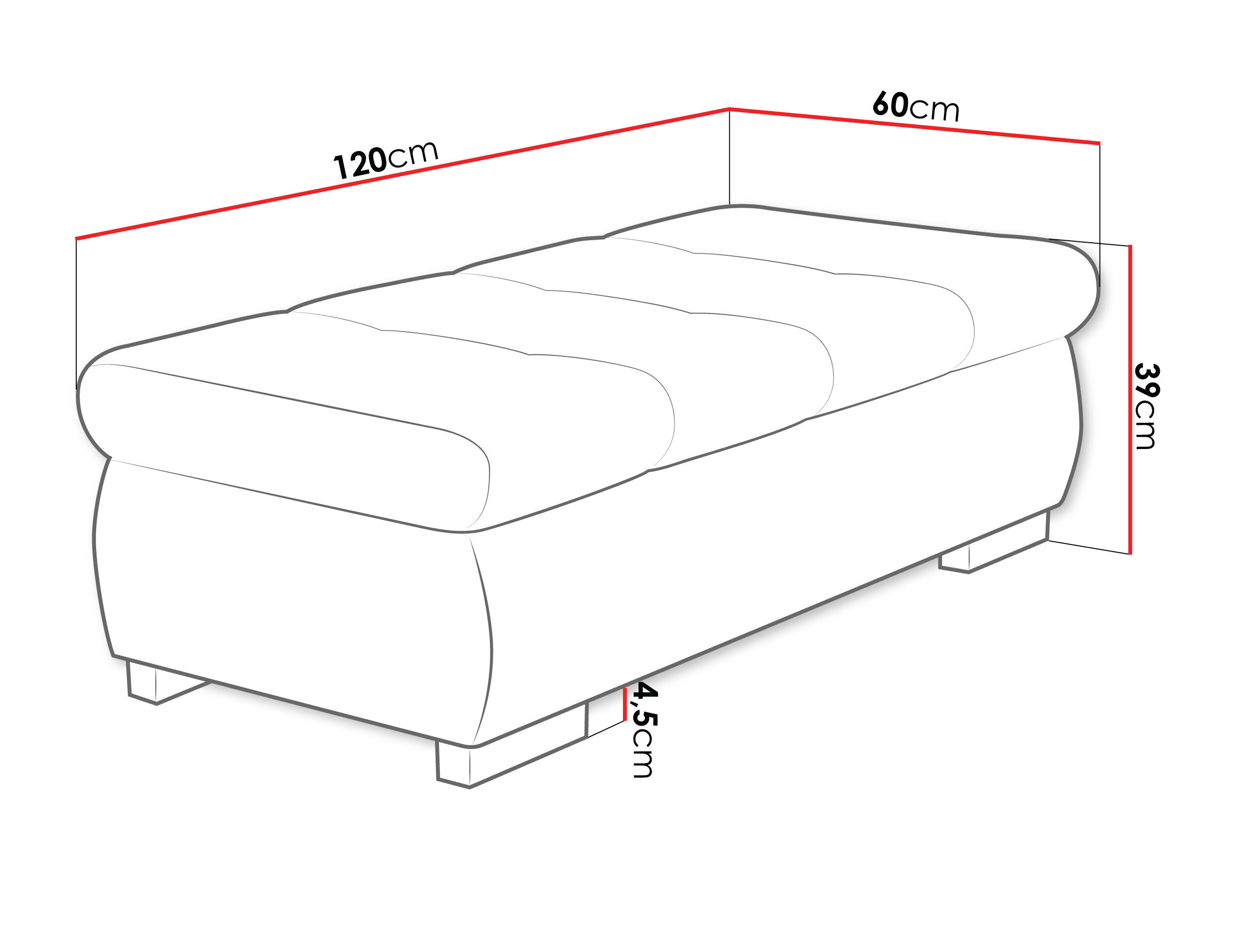 Verhoiltu penkki Comfivo Nitor I (Soft 029 + Majorka 03)
