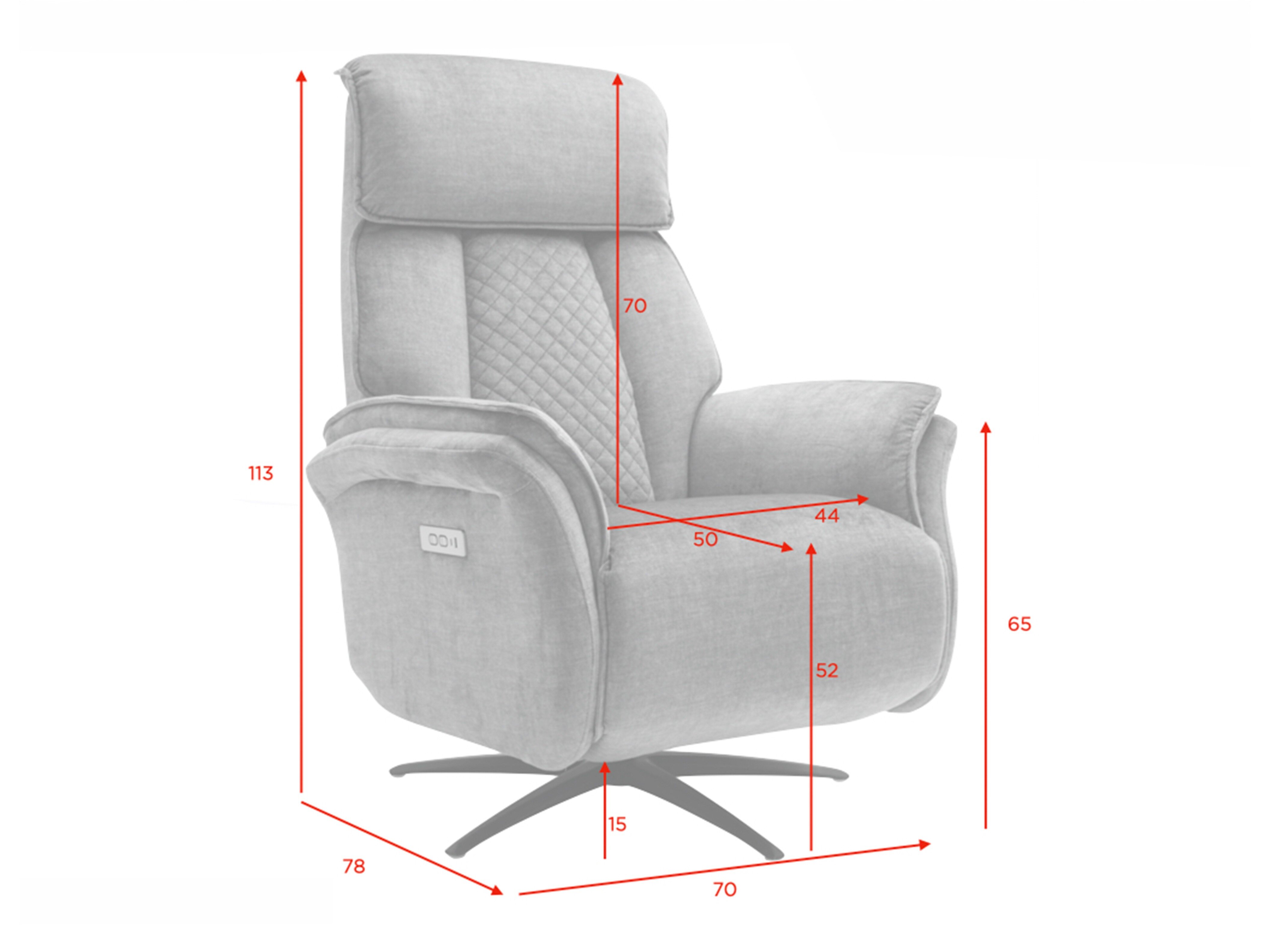Armchair recliner Anaheim 111 (Dark yellow)