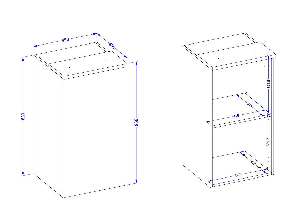 Wall cabinet Nolcala 102 (Oak + Beige)