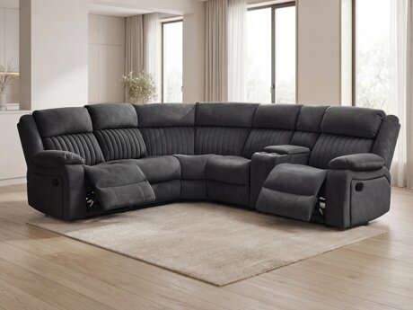 Corner sofa recliner Lufero 104 (Dark grey)