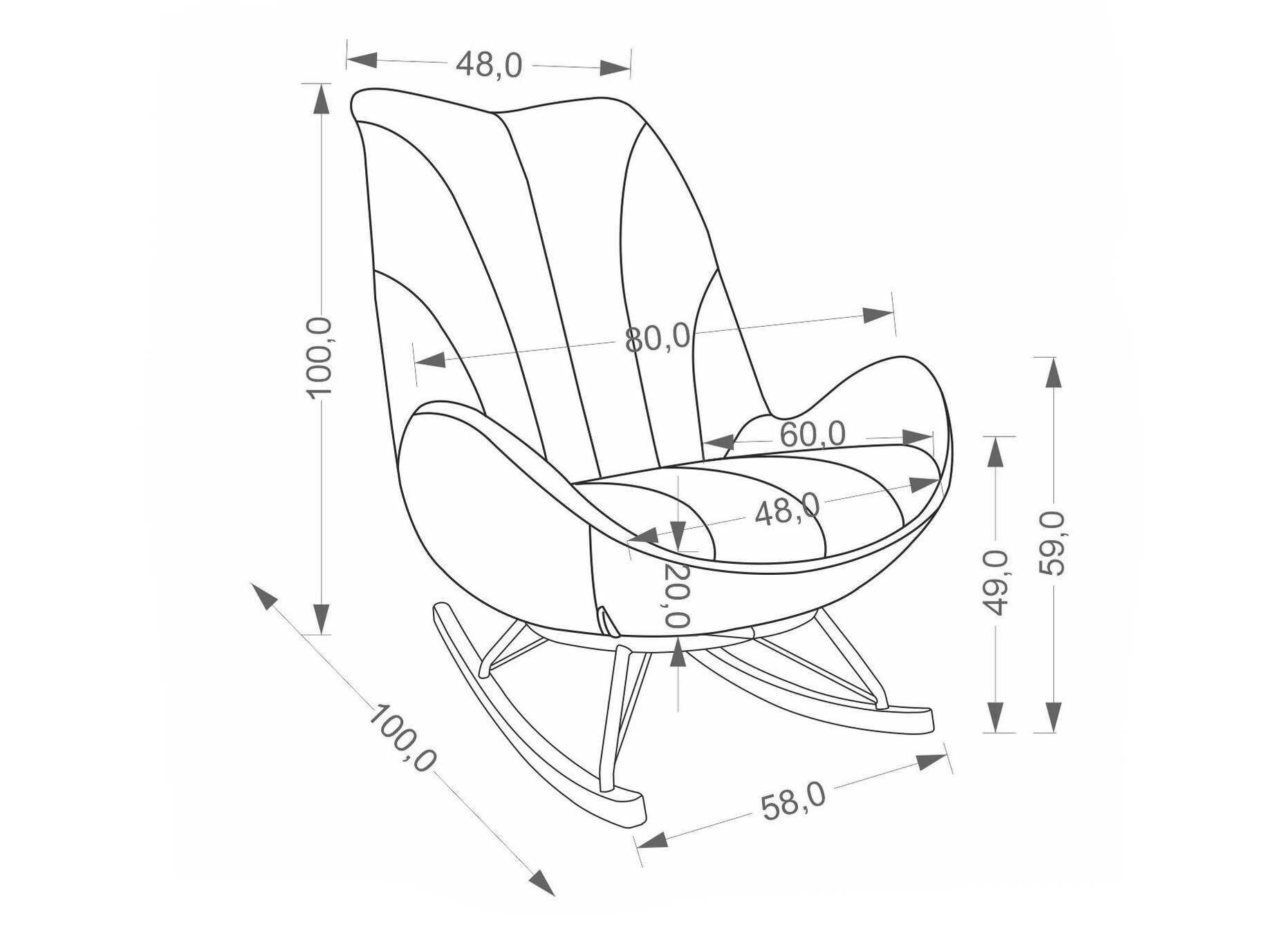 Keinutuoli Houston 2099 (Beige)